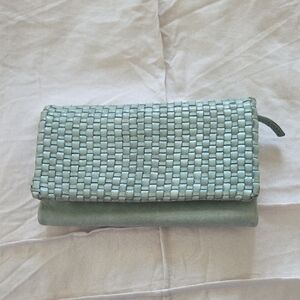 Chic Woven Clutch - Silver